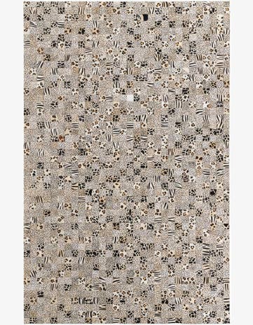 5' 1 x 8' Cowhide Leather Rug