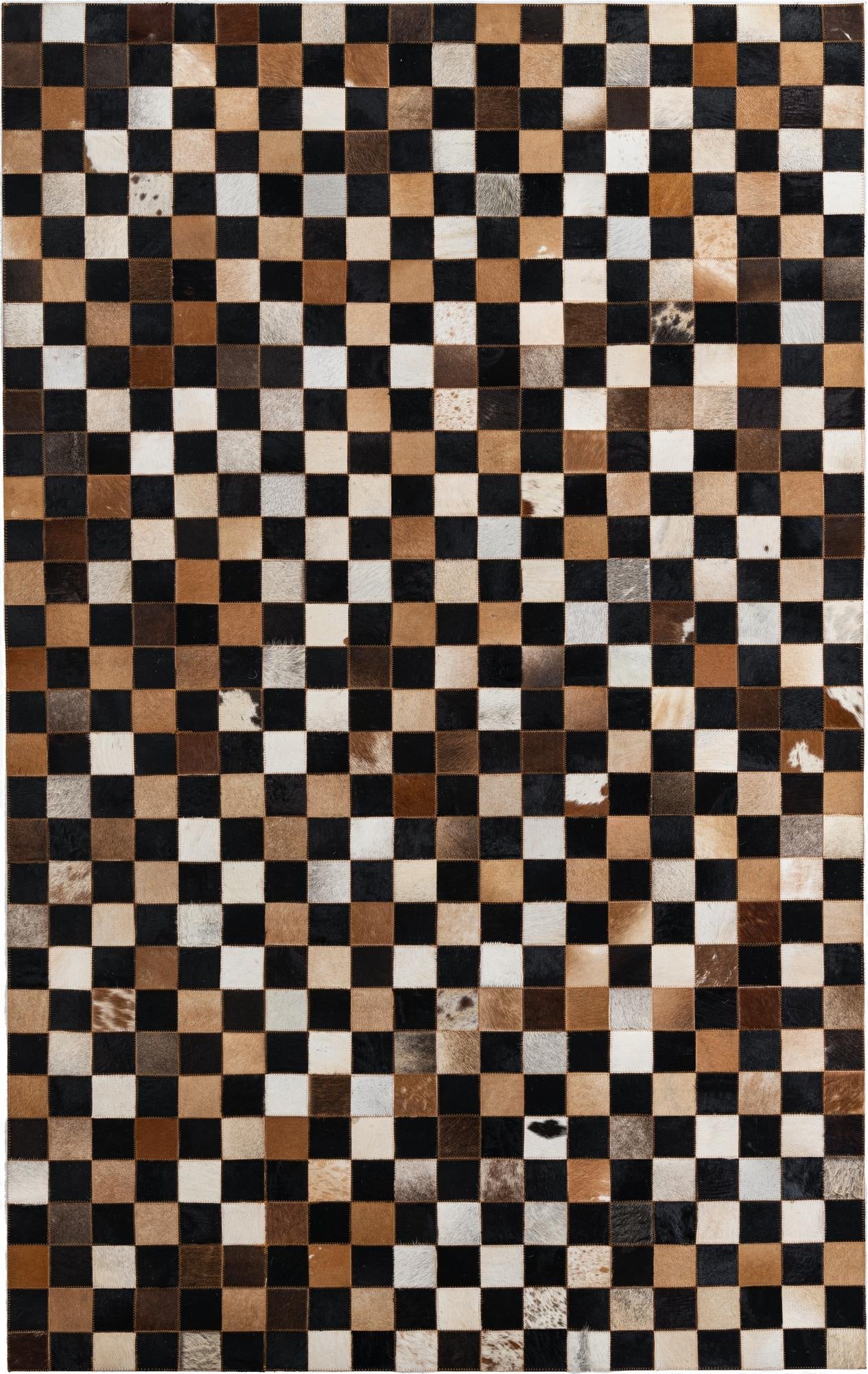 5' x 8' Cowhide Leather Rug