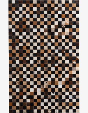 5' x 8' Cowhide Leather Rug