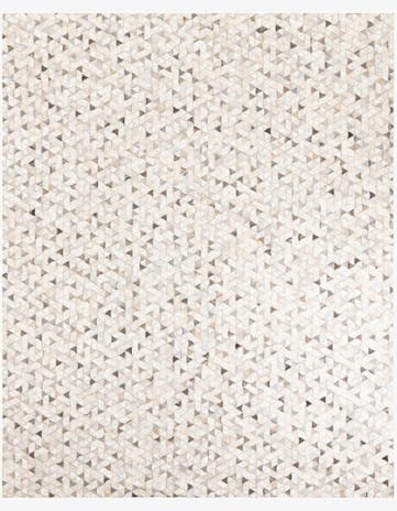 8' x 9' 10 Cowhide Leather Rug