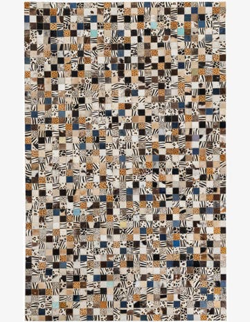 5' x 8' Cowhide Leather Rug