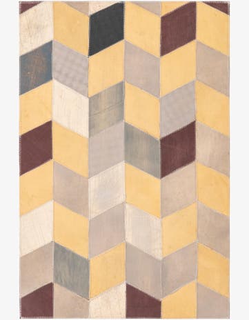 2' x 3' Cowhide Leather Rug