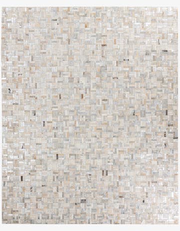 8' x 9' 10 Cowhide Leather Rug