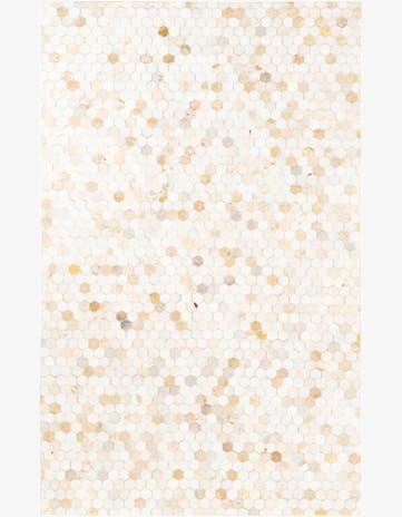 5' x 8' Cowhide Leather Rug