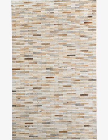 5' x 8' 1 Cowhide Leather Rug