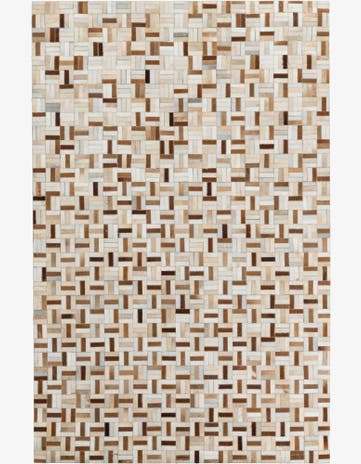 5' 1 x 8' Cowhide Leather Rug