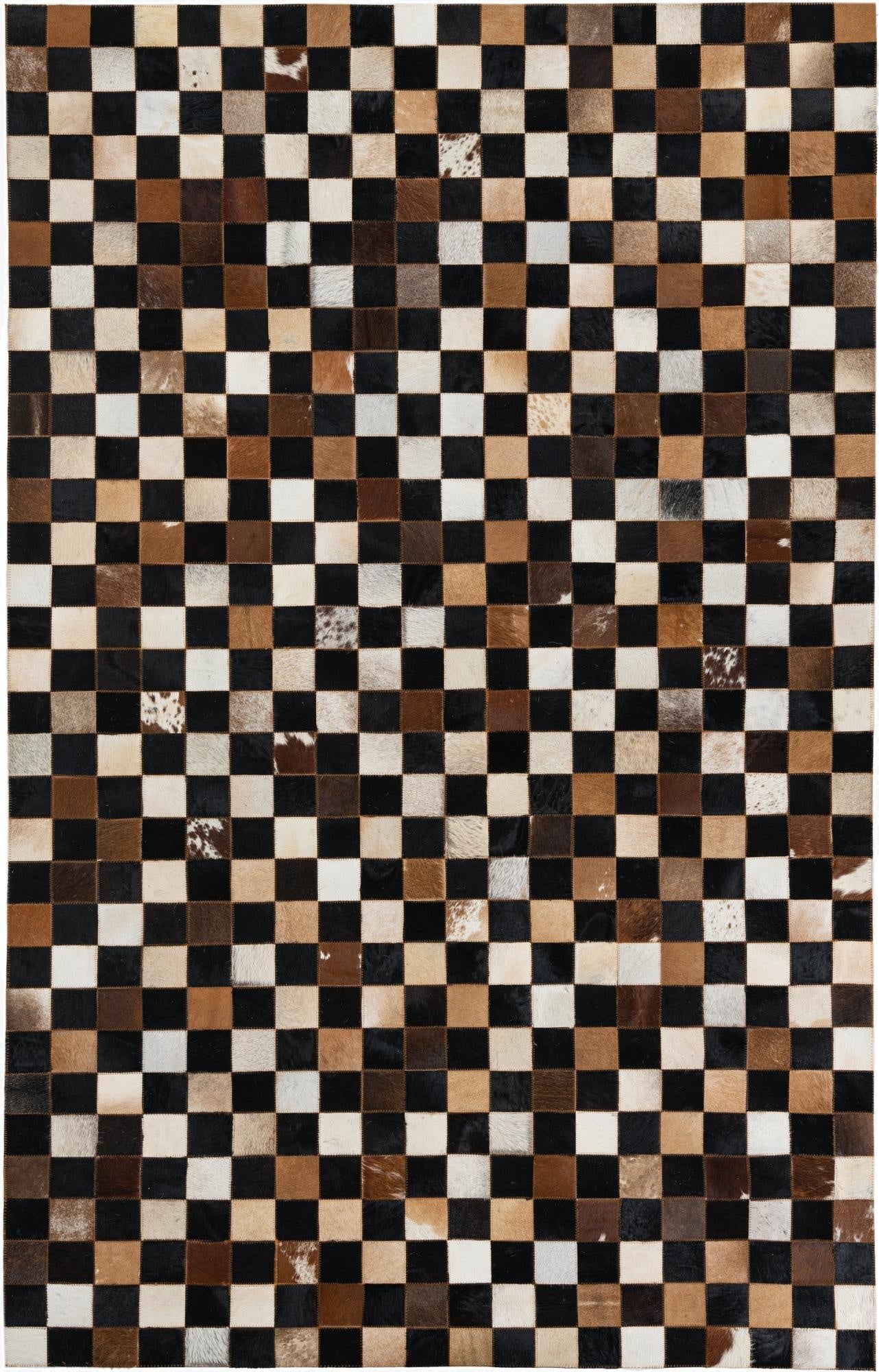 5' x 8' Cowhide Leather Rug