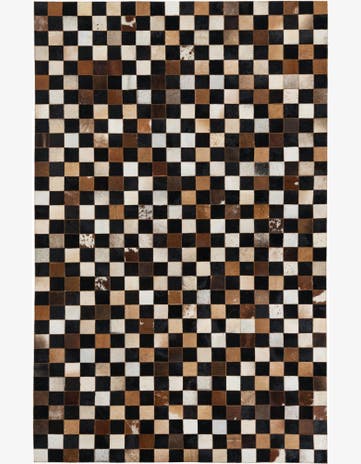 5' x 8' Cowhide Leather Rug