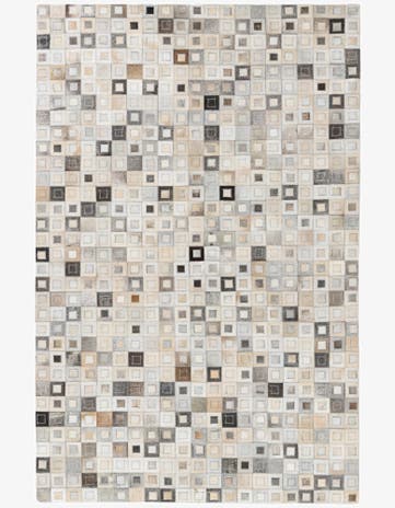 5' 2 x 8' Cowhide Leather Rug