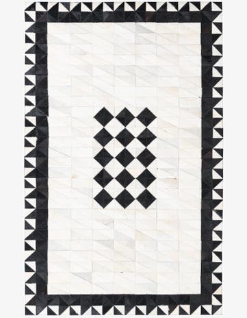 5' x 7' 10 Cowhide Leather Rug