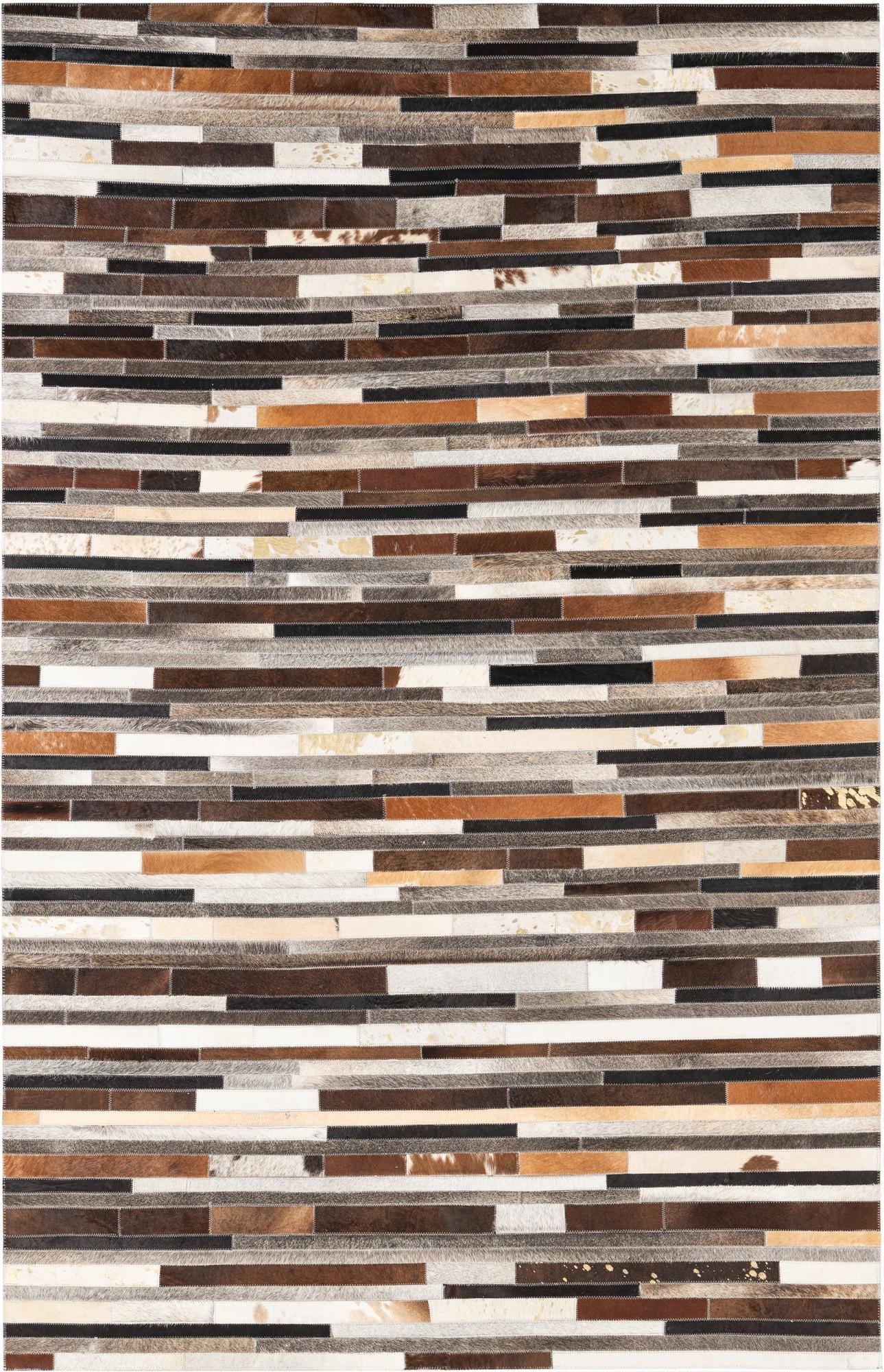 5' x 7' 9 Cowhide Leather Rug