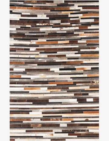 5' x 7' 9 Cowhide Leather Rug