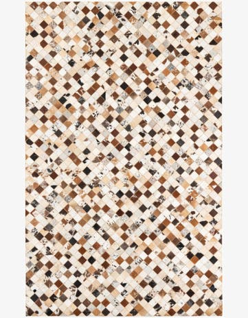 5' x 8' Cowhide Leather Rug