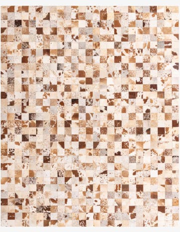 8' 3 x 10' 3 Cowhide Leather Rug