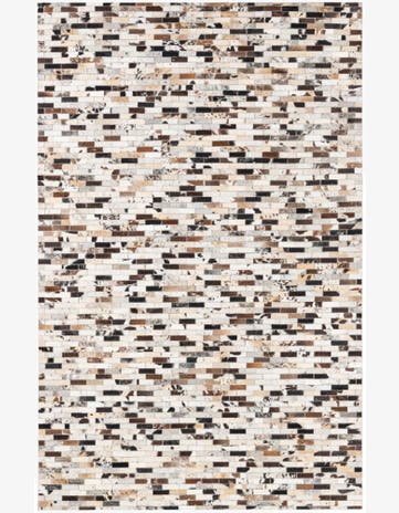 5' x 7' 10 Cowhide Leather Rug