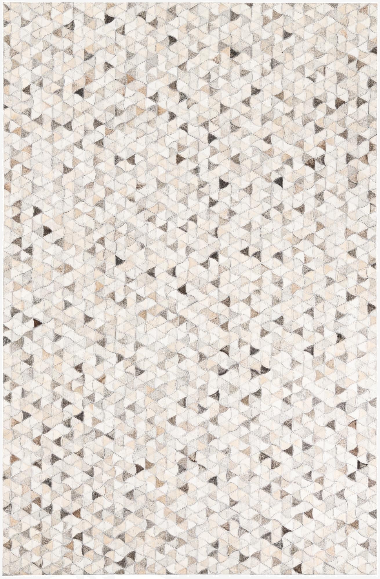 5' x 7' 8 Cowhide Leather Rug