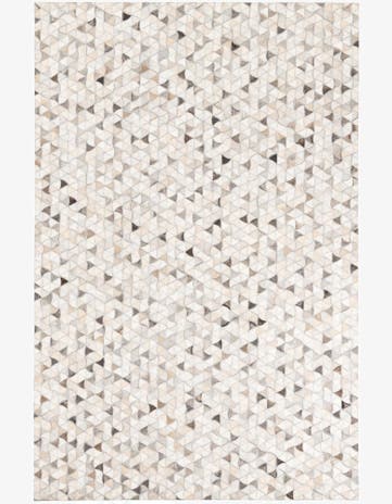 5' x 7' 8 Cowhide Leather Rug