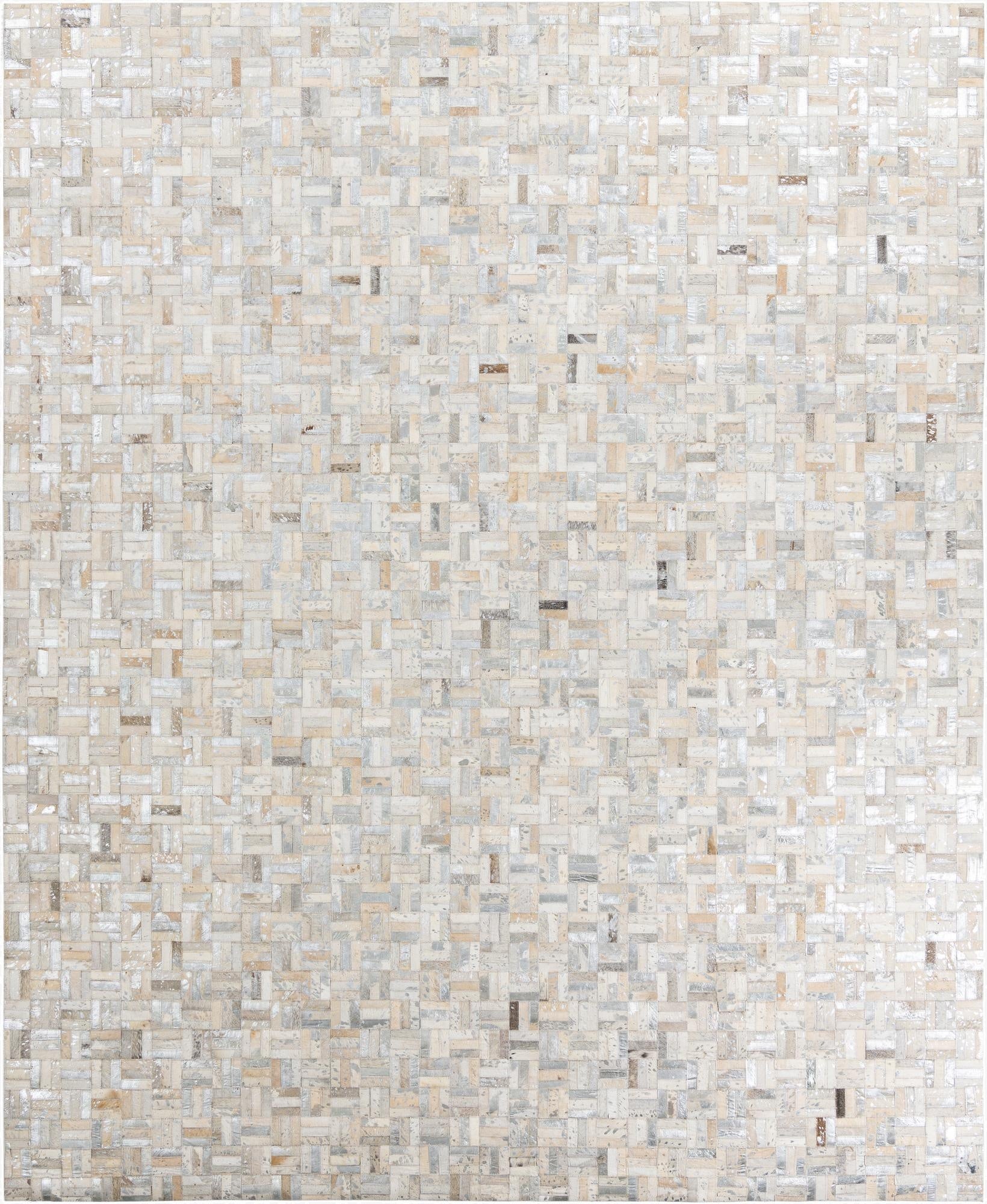 8' 1 x 10' Cowhide Leather Rug