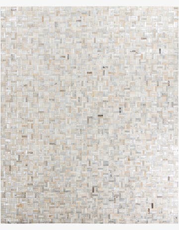 8' 1 x 10' Cowhide Leather Rug