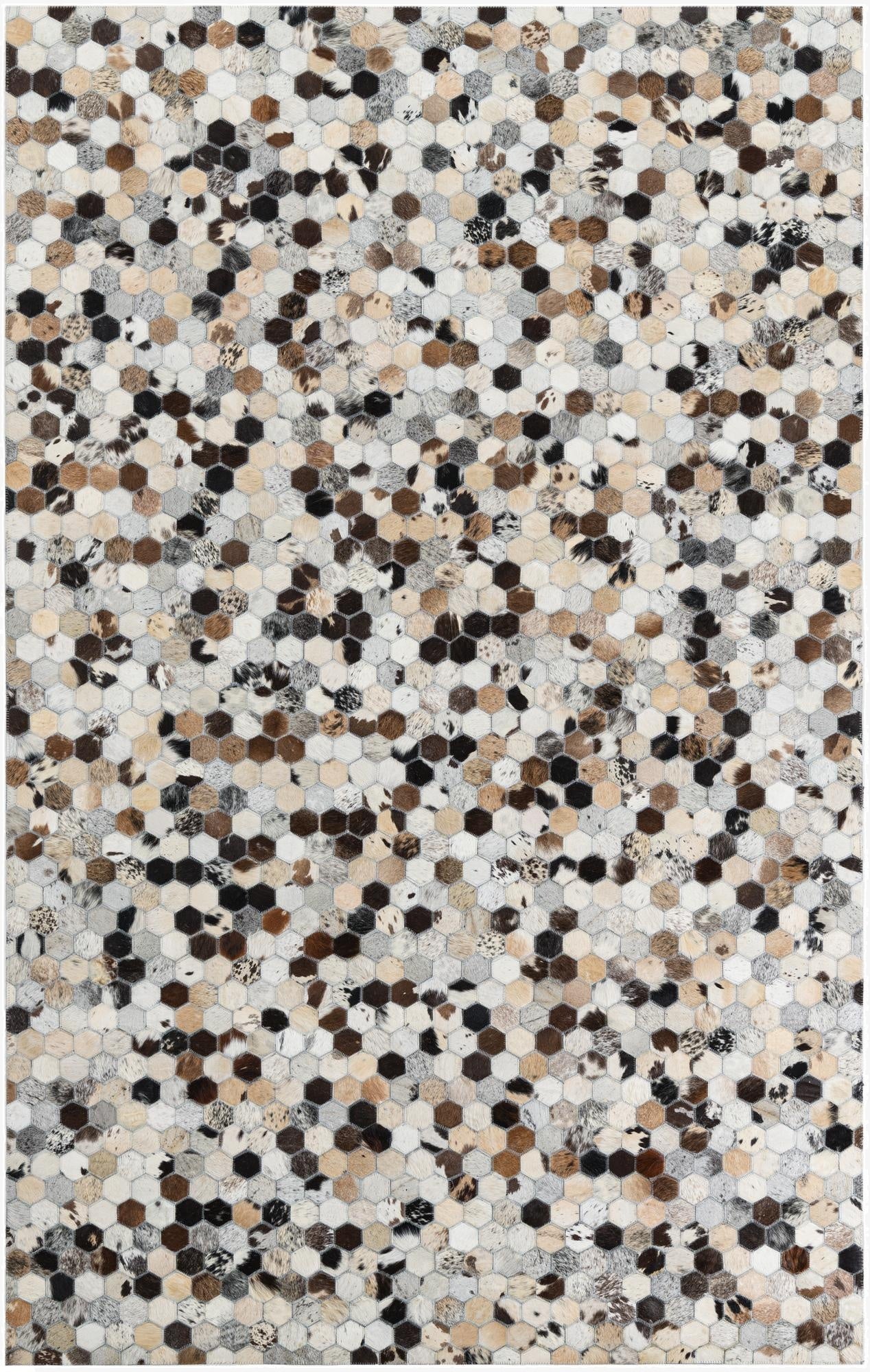 5' x 8' Cowhide Leather Rug