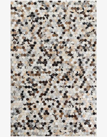 5' x 8' Cowhide Leather Rug
