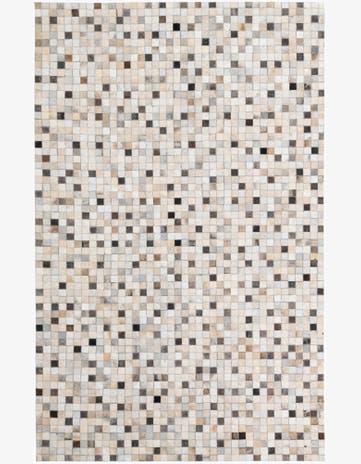 5' x 8' Cowhide Leather Rug