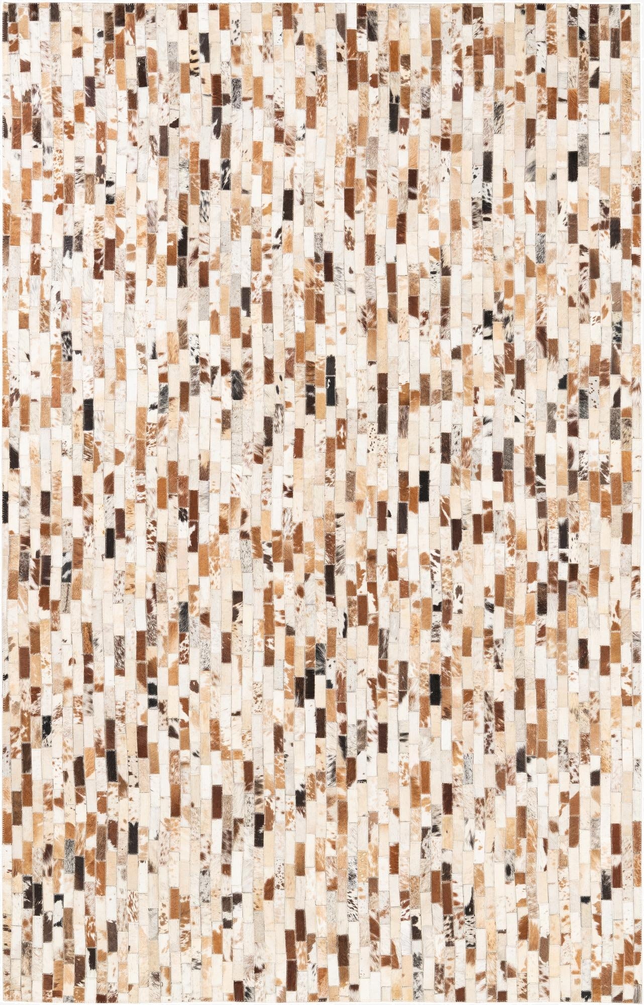 5' 2 x 8' Cowhide Leather Rug