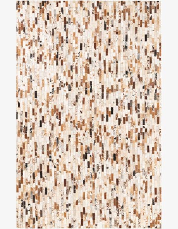 5' 2 x 8' Cowhide Leather Rug