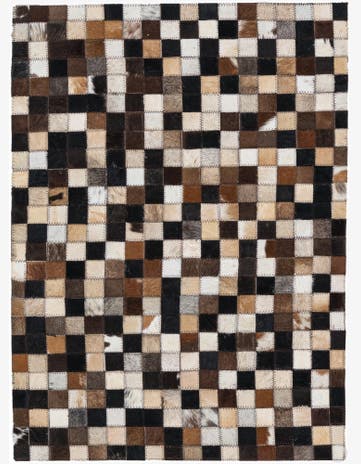 2' 3 x 3' 1 Cowhide Leather Rug