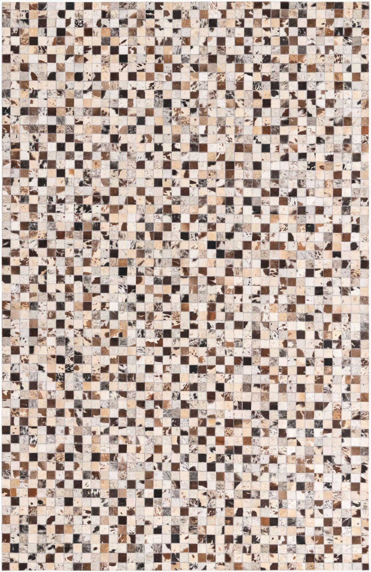 5' 2 x 8' Cowhide Leather Rug