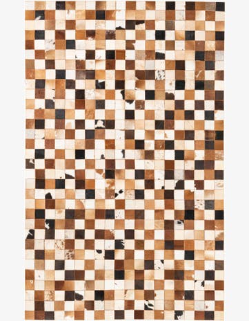 5' x 8' Cowhide Leather Rug