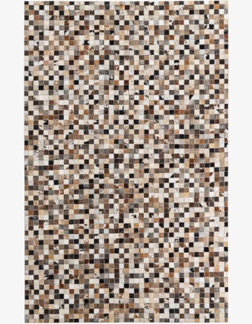 5' 1 x 8' Cowhide Leather Rug