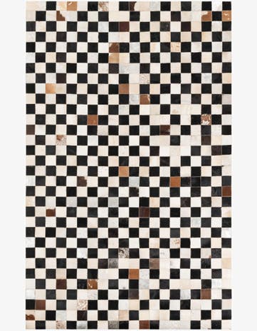 5' x 7' 10 Cowhide Leather Rug