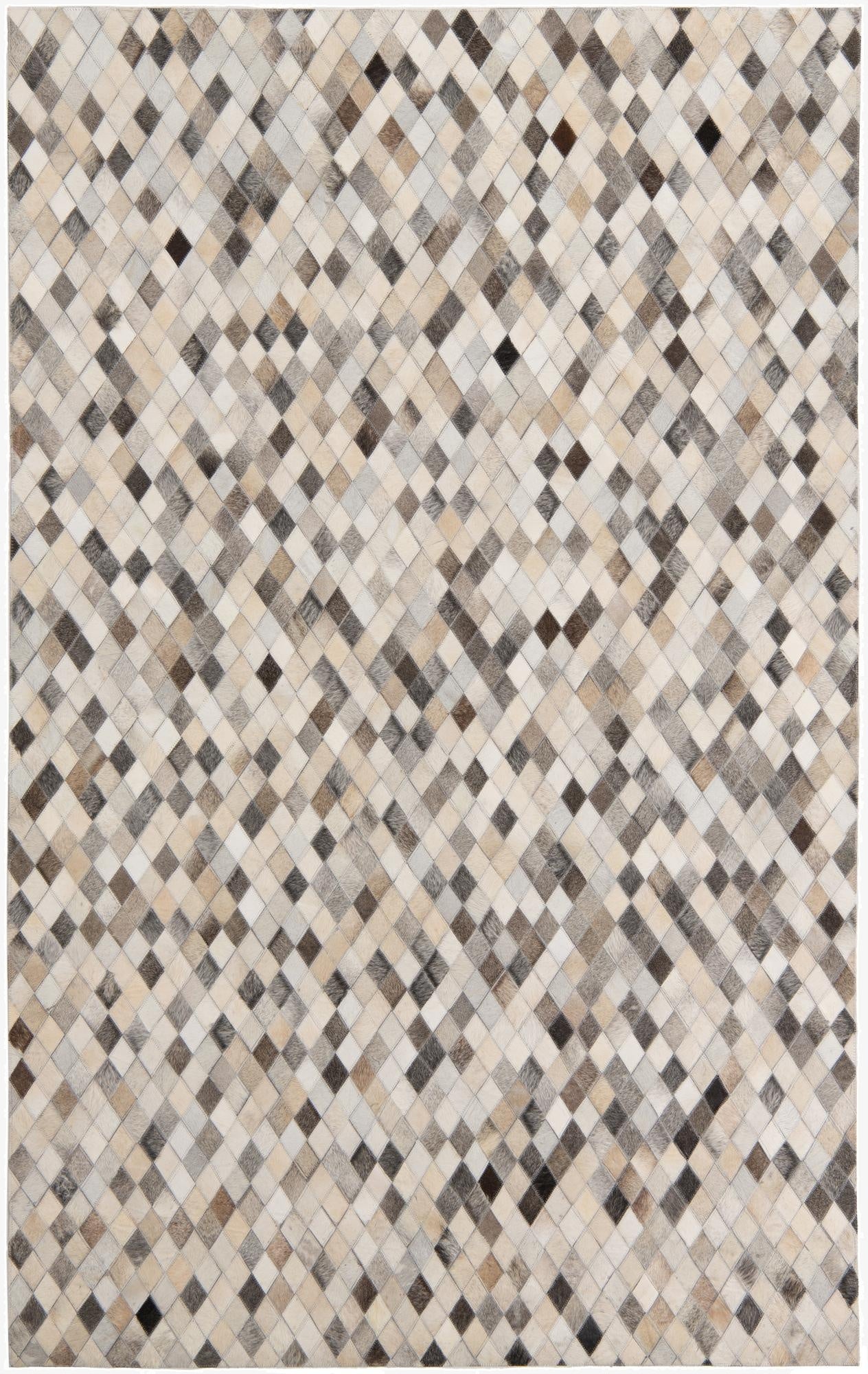 5' x 8' Cowhide Leather Rug