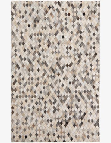 5' x 8' Cowhide Leather Rug