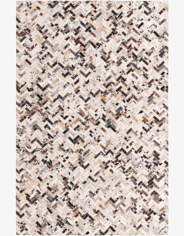 5' x 7' 10 Cowhide Leather Rug