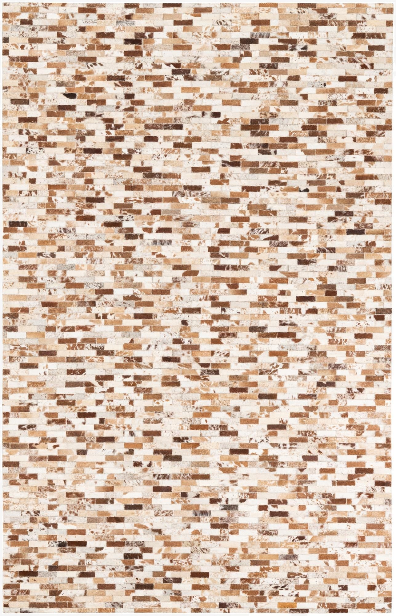 5' 1 x 8' Cowhide Leather Rug