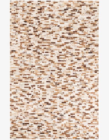 5' 1 x 8' Cowhide Leather Rug