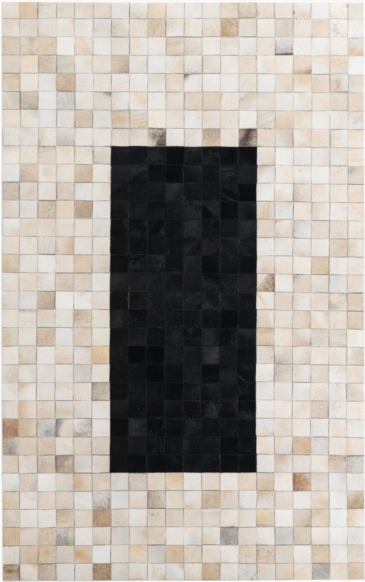 5' x 8' Cowhide Leather Rug