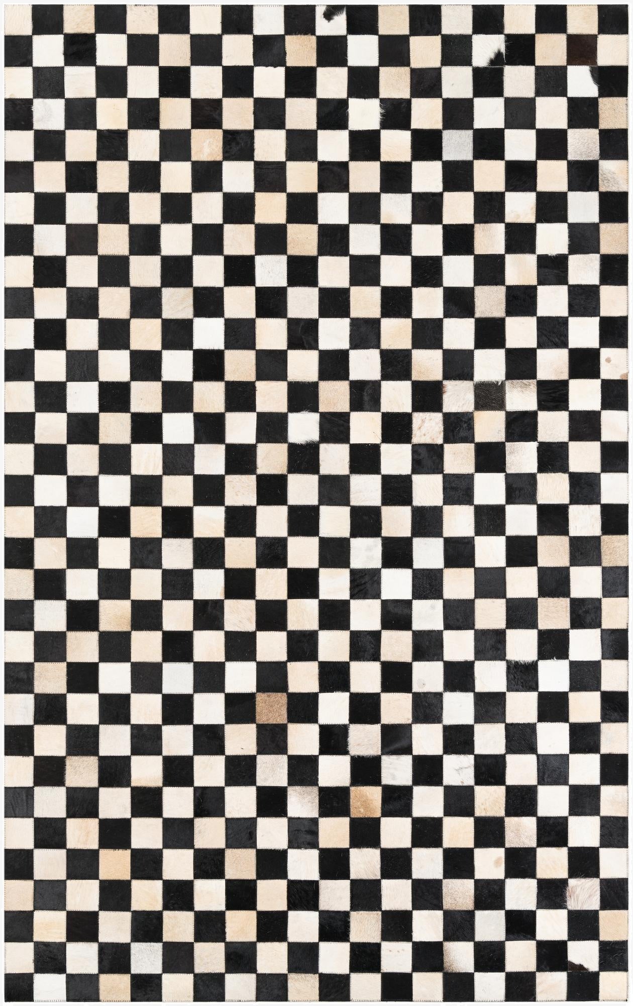 5' x 8' Cowhide Leather Rug