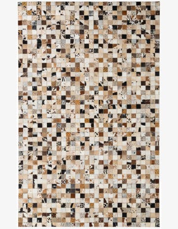 5' x 7' 10 Cowhide Leather Rug