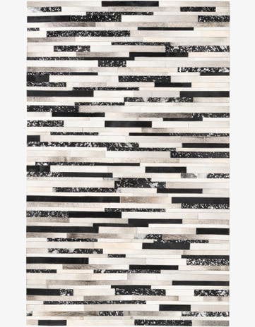 5' 1 x 8' 2 Cowhide Leather Rug