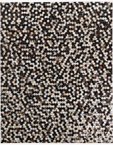 7' 6 x 10' 1 Cowhide Leather Rug