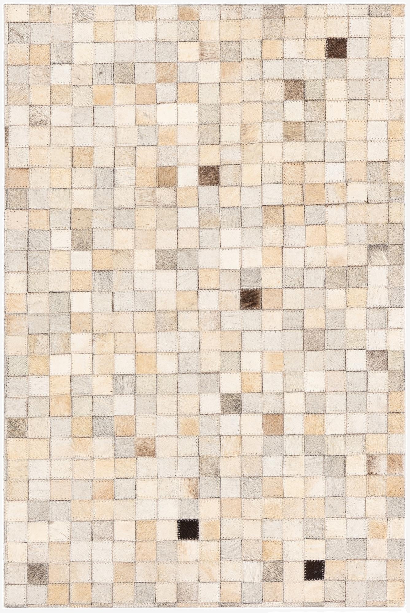 2' x 3' Cowhide Leather Rug