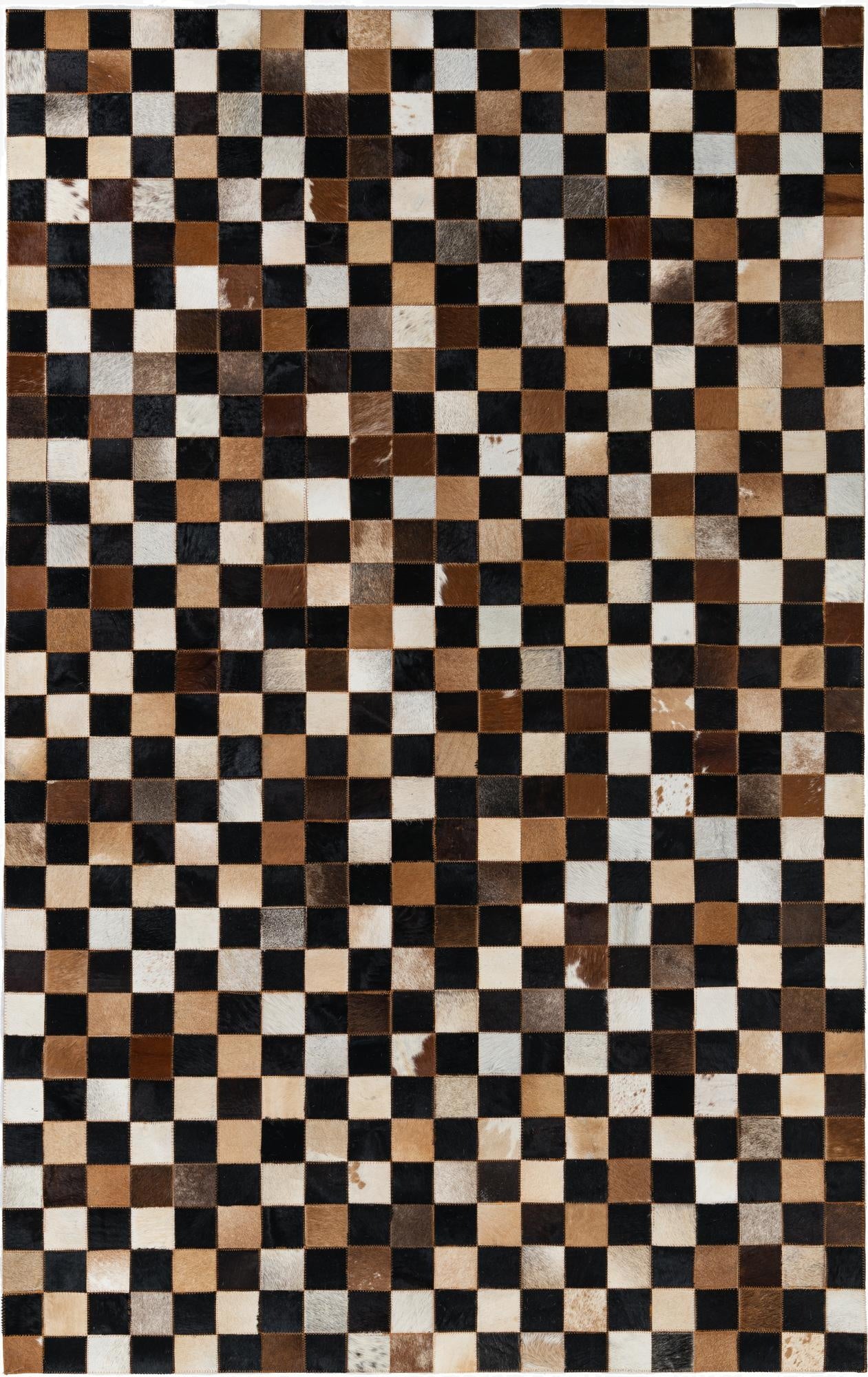5' x 8' Cowhide Leather Rug