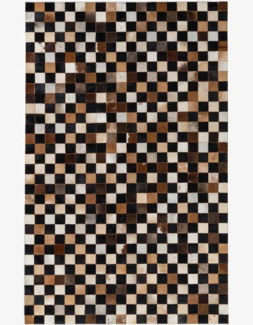 5' x 8' Cowhide Leather Rug