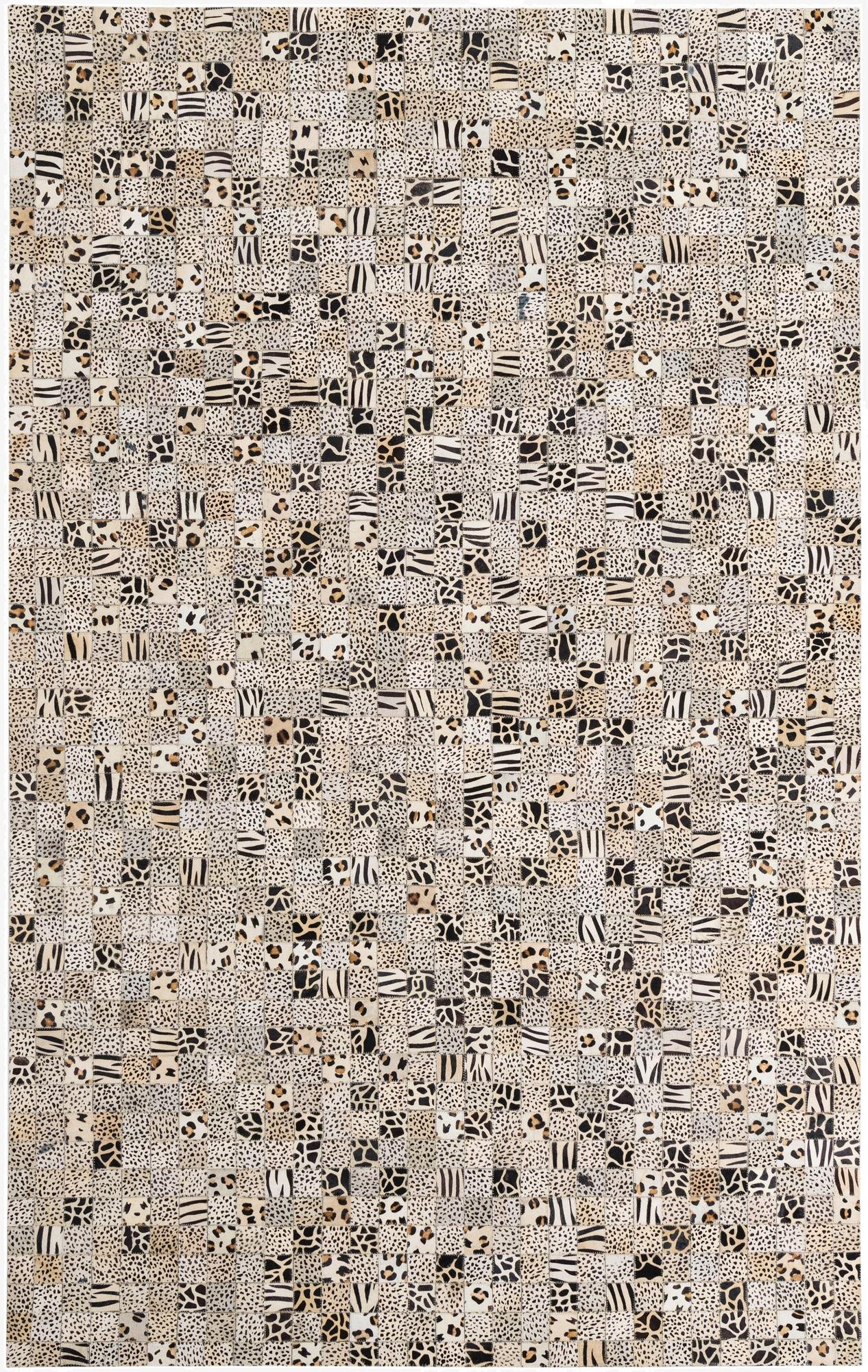 5' 1 x 8' Cowhide Leather Rug