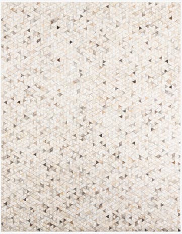 7' 10 x 10' Cowhide Leather Rug