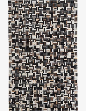 5' x 7' 10 Cowhide Leather Rug