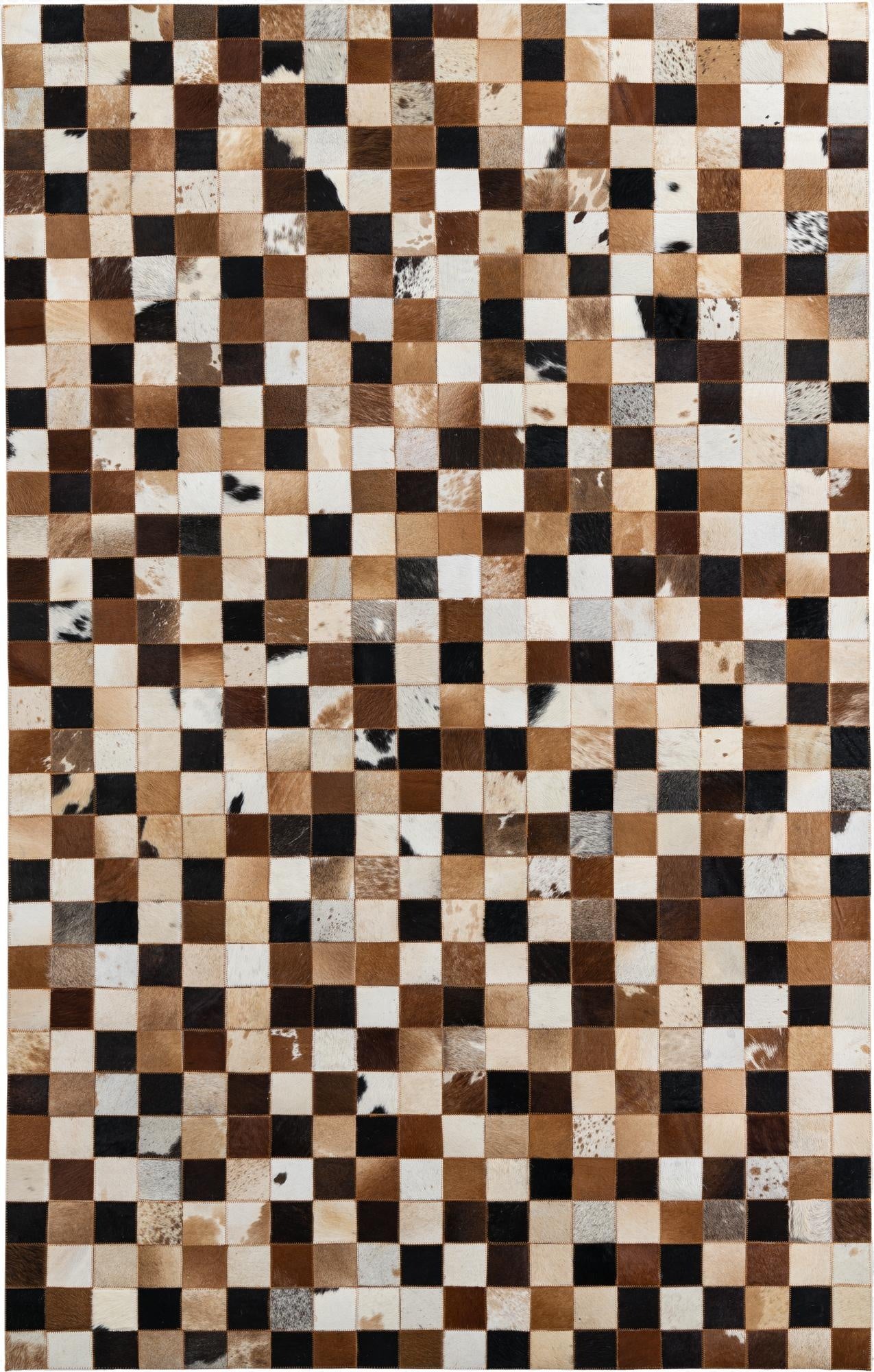 5' 1 x 8' Cowhide Leather Rug